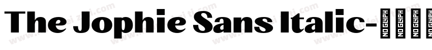 The Jophie Sans Italic字体转换